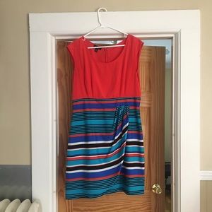 ALYX knee-length cap sleeve multicolor dress sz 14